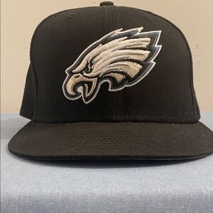 New Era Black Cap with Eagle Logo